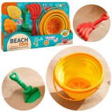 Woopie! Toys Woopie homokozókészlet– összecsukható vödörrel és gyümölcsformákkal