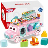 Woopie! Toys WOOPIE interaktív formakereső játékautó - rózsaszín
