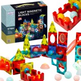 Woopie! Toys Woopie mágneses építőjáték világító pályával – 49 db-os készlet