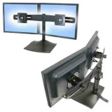 WORK_IN_PROGRESS DS100 SERIE DUAL LCD STAND BLACK MAX 24IN HORIZ. 2CLAMPS