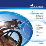 WORK_IN_PROGRESS Fotópapír, tintasugaras, A4, 240 g, fényes, VICTORIA "Advanced"