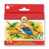 WORK_IN_PROGRESS Zsírkréta, háromszögletű, KOH-I-NOOR "Aquarell", 12 különböző  szín