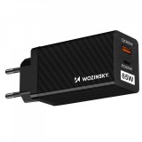 Wozinsky 65W GaN charger with USB ports, USB C supports QC 3.0 PD black (WWCG01)