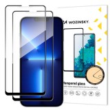 Wozinsky 9H edzett üveg fekete szegéllyel Xiaomi Redmi 14C 5G - 2 db