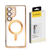 Wozinsky Electroplated MagSafe-kompatibilis tok Samsung Galaxy S25 - arany színű