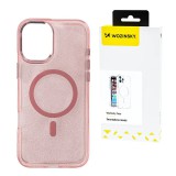 Wozinsky Glitter MagSafe-kompatibilis tok Samsung Galaxy S25 - rózsaszín