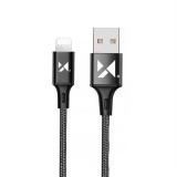 Wozinsky kábel USB - Lightning 2,4a 1m fekete (WUC-L1B)