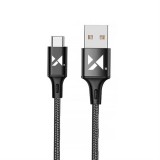 Wozinsky kábel USB - USB type-c 2,4a 1m fekete (WUC-C1B)