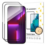 Wozinsky Set of 2x Super Durable Full Glue Tempered Glass Full Screen with Frame Case Friendly iPhone 14 Pro Max Black
