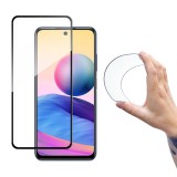 Wozinsky Teljes képernyős Flexi Nano üveg hybrid képernyővédő tok Xiaomi Redmi Note 10 5G fekete