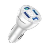 Wozinsky WCCAW autós töltő 4xUSB-A csatlakozóval 50W fehér