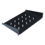 WP Fixed Shelf 1U 300 mm, Black RAL 9005 WPN-AFS-21030-B