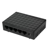 WPower 5-portos Gigabit Ethernet switch hálózati adapterrel – fekete