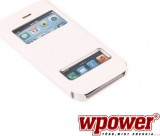 WPower Apple iPhone 5S műbőr telefontok, TELTOK0004-W fehér