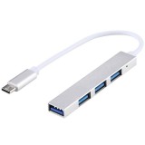 WPower T81 Type-C - 4xUSB3.0 USB HUB, ezüst