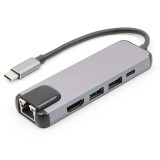 WPOWER Type-C - 4K HDMI, Gigabit LAN, Type-C, 2xUSB3.0 dokkoló