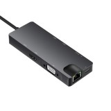 WPOWER USB-C dokkoló, 8in1, 4K HDMI, VGA, Gigabit LAN, 2xUSB3.0, kártyaolvasó, alumínium