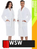 WSW BATHROBE WHITE unisex pamut köntös - alsóöltözet