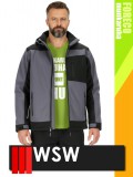WSW FORECO GREYBLACK technikai bélelt téli softshell munkakabát - munkaruha