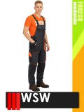 WSW FORECO GREYORANGE technikai kevertszálas strech kantáros munkanadrág - munkaruha
