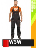 WSW FORMEN ANTHRACITEORANGE technikai kevertszálas kantáros munkanadrág - munkaruha