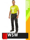 WSW FORMEN ANTHRACITEYELLOW technikai kevertszálas derekas munkanadrág - munkaruha