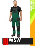 WSW FORMEN GREEN technikai kevertszálas bélelt téli kantáros munkanadrág - munkaruha