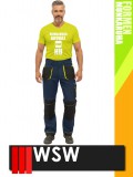 WSW FORMEN NAVYYELLOW technikai kevertszálas derekas munkanadrág - munkaruha