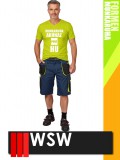 WSW FORMEN NAVYYELLOW technikai kevertszálas rövid munkanadrág - munkaruha