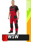 WSW FORMEN RED technikai kevertszálas kantáros munkanadrág - munkaruha