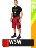 WSW FORMEN RED technikai kevertszálas rövid munkanadrág - munkaruha