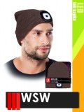 WSW LED BROWN USB-vel tölthető téli bélelt unisex led lámpás sapka - munkaruha