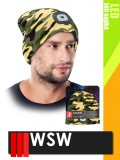 WSW LED CAMO USB-vel tölthető téli bélelt unisex led lámpás sapka - munkaruha