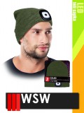 WSW LED KHAKI USB-vel tölthető téli bélelt unisex led lámpás sapka - munkaruha