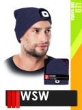 WSW LED NAVY USB-vel tölthető téli bélelt unisex led lámpás sapka - munkaruha