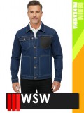 WSW MED DENIM NAVY technikai kevertszálas farmer munkakabát - munkaruha