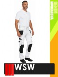 WSW MED DENIM WHITE technikai kevertszálas derekas farmer munkanadrág - munkaruha