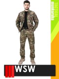 WSW MED TACTICAL GREEN technikai kevertszálas kabát és nadrág szett - munkaruha
