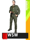 WSW MED TACTICAL GREEN technikai kevertszálas kabát és nadrág szett - munkaruha