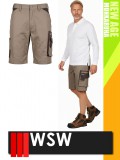 WSW NEW AGE BEIGE technikai kevertszálas rövid prémium munkanadrág - munkaruha
