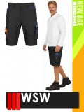 WSW NEW AGE BLACK technikai kevertszálas rövid prémium munkanadrág - munkaruha