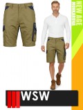 WSW NEW AGE OLIVE technikai kevertszálas rövid prémium munkanadrág - munkaruha