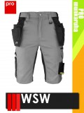 WSW PRO RUBENADA GREY technikai kevertszálas rövid lengőzsebes munkanadrág - munkaruha