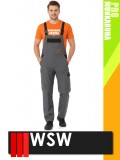 WSW PROMASTER GREY technikai kevertszálas téli bélelt kantáros munkanadrág - munkaruha