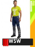 WSW PROMASTER NAVY technikai kevertszálas reflex derekas bélelt munkanadrág - munkaruha