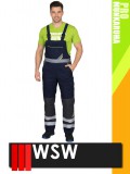 WSW PROMASTER NAVY technikai kevertszálas reflex kantáros bélelt munkanadrág - munkaruha