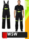 WSW TANZO BLACKHV technikai kevertszálas kantáros bélelt téli munkanadrág - munkaruha