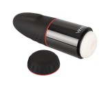 WYNE 02 - akkus, rezgő-szívó maszturbátor (fekete-fehér)