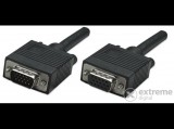 Wiretek VGA apa/anya hosszabbító kábel, 10m (árnyékolt)