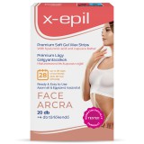 X-Epil Hidratáló gélgyantacsíkok hialuronnal arcra - 20db XE9222